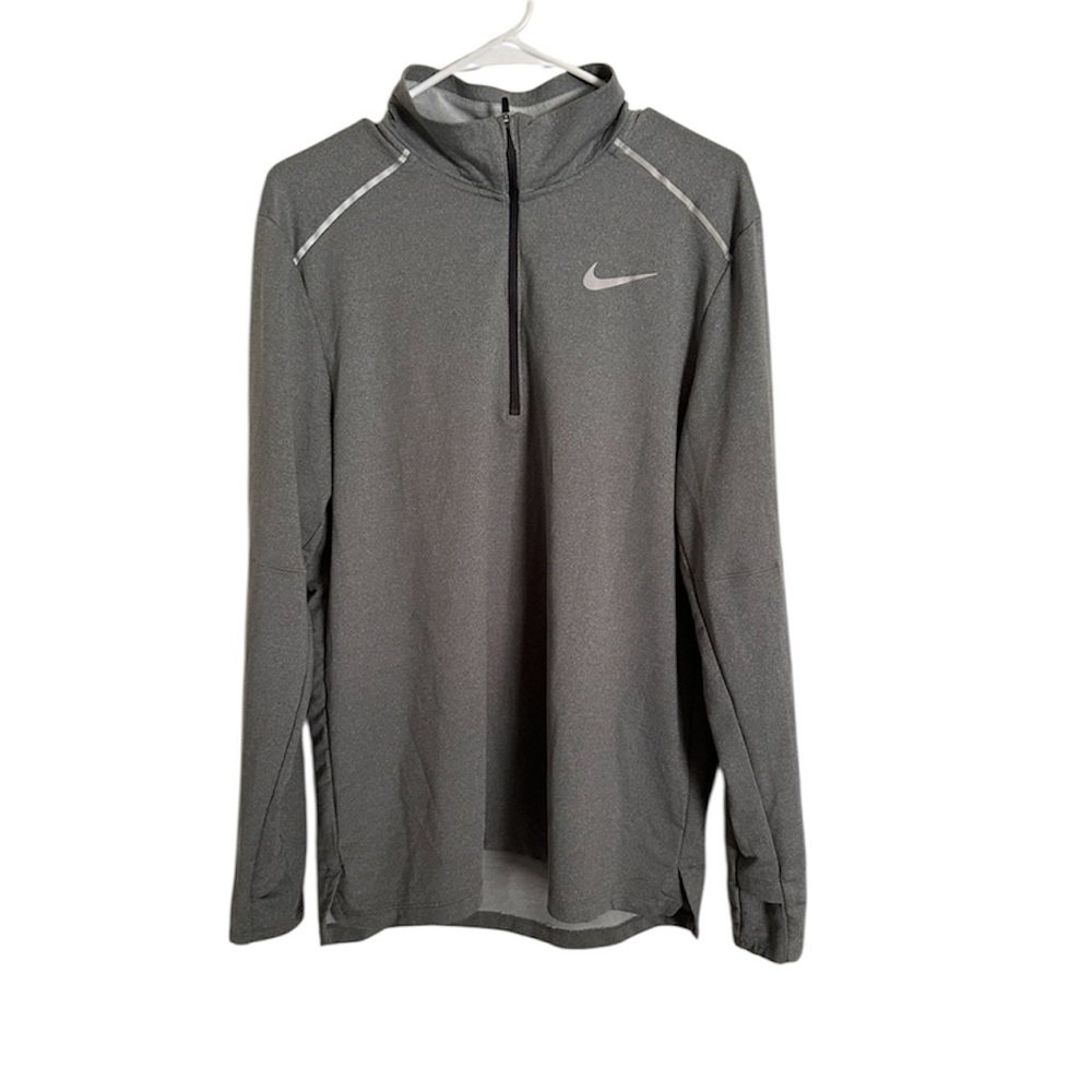 Nike Size Large Lightweight Fall Unisex Dri-FIT Gray Half-Zip Pullover Jacket S